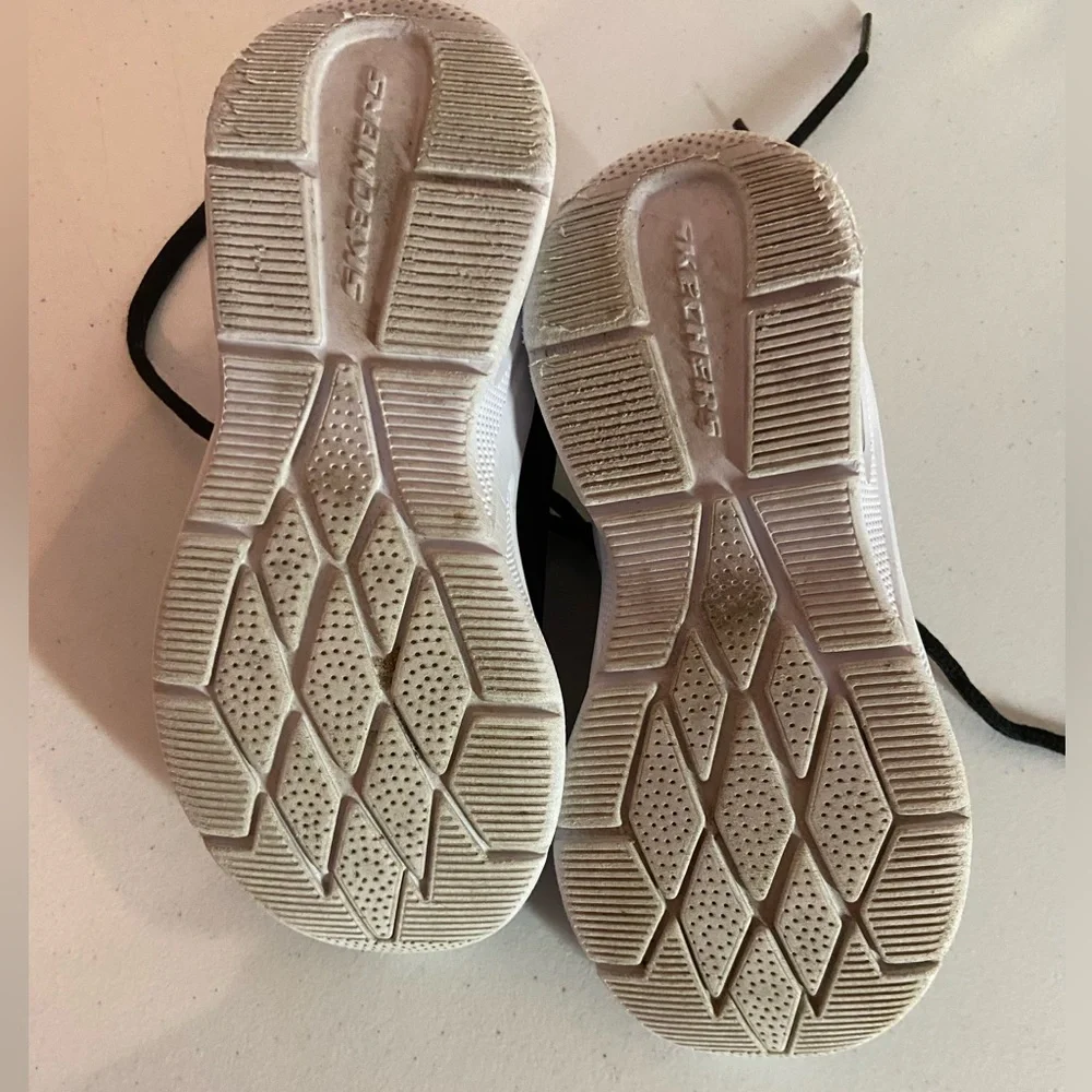 SKECHERS Microspec Max Black & White Running Shoes Boy’s Size 11 Lace Ups - Picture 6 of 6